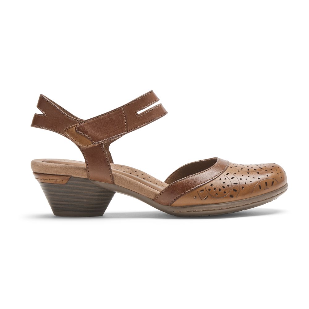 Sandale Rockport Dama Cobb Hill Laurel Perforated Mary Jane Maro - Romania 5891-OWNXL